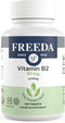 Freeda Vitamin B2 Riboflavin 50mg for Energy Metabolism, Migraine Relief, 100 Ct, Kosher, Vegan
