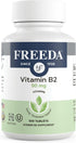 Freeda Vitamin B2 Riboflavin 50mg for Energy Metabolism, Migraine Relief, 100 Ct, Kosher, Vegan