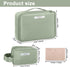 Queboom Travel Makeup Bag Cosmetic Bag Makeup Bag Toiletry bag for women and men (Green-3pcs)