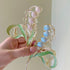 Lily of The Valley Flower Hair Clips, Orchid Hair Clamps, Metal Hairpin for Thick Thin Hair Styling Accessories