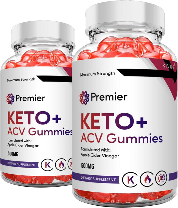 kivus Premier Keto Gummies - 120 Gummies (2 Pack) with Premier Keto + ACV