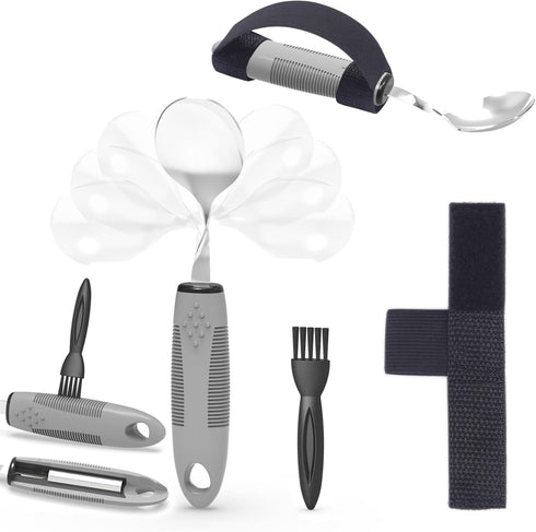 PKPKAUT Bendable/Weighted Spoon for Hand Tremors - Adaptive Handicap Utensil for Parkinsons Patients,