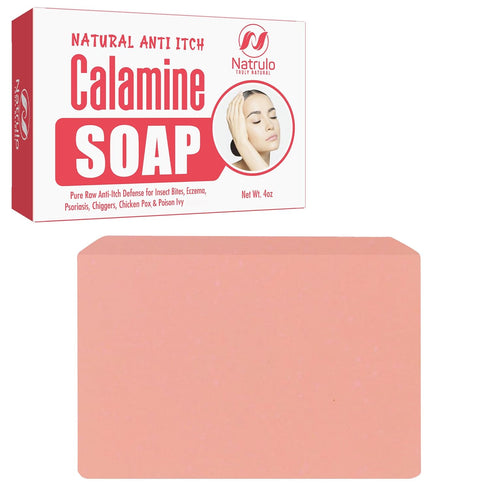 Natural Fast Acting Itch Relief Soap Bar - Calming Calamine Soap for