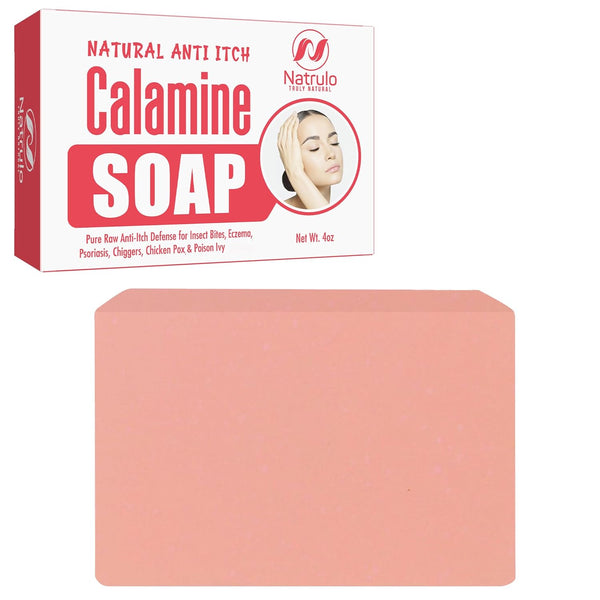 Natural Fast Acting Itch Relief Soap Bar - Calming Calamine Soap for