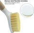 Jiozermi 3 Counter Pcs Kitchen Dish Brush with Bamboo Handle, Dish Scrubber Brush Built-in Scraper, Pot Scrubbers
