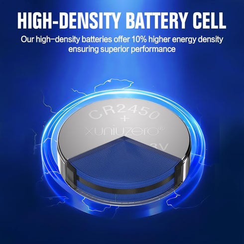 XUNIUZERO 6-Pack CR2450 3 Package Lithium Coin Cell Battery, Volt, Long Lasting Power, Mercury-Free, Child-Safe