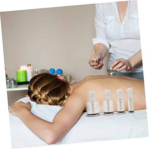 Ipetboom 8Pcs Vacuum Cupping Therapy Physical Therapy Cups for Back Shoulder and Strong Adsorption Convenient Design