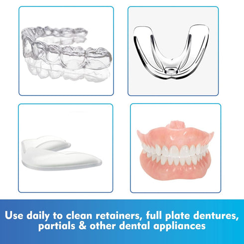 Aligner Cleaner and Denture Whitener Paste Foam, Fast-Acting Alternative to Retainer Cleaner Tablets, 2 Pack