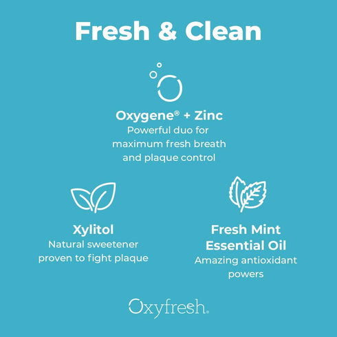 Premium Oxyfresh Pro Formula Fresh Mint Mouthwash, Patented Zinc for Fresh Breath & Healthy Gums, Alcohol-Free, 16oz