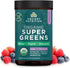 Ancient Nutrition SuperGreens Powder - Organic Berry Flavor Greens with Probiotics, 25 Servings, 6.7oz