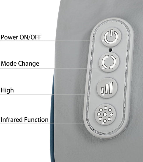 WANLECY 5D 6 Neck Massager for Pain Relief Deep Tissue, Kneading Neck and Shoulder Massager with Heat, Massage Heads