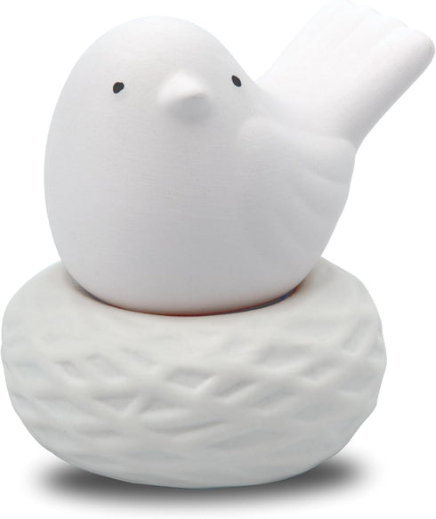 Little Bird Nest White Ceramic Diffusers for Essential Oils and Aromatherapy Fragrance, Non-Electric for Car or Bathroom