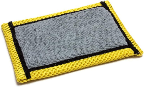 6 Pack Microfiber Dish and Kitchen Scrubbing Sponge, Scratch-Free Scouring Pad, Laundry and Dishwasher Safe (Grey and