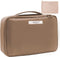 Queboom Travel Makeup Bag, Cosmetic Bag Toiletry Bag for Women and Men (Coffee)