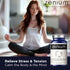 Relieve Stress, Tension, Worry, Nervousness, & Irritability | Calm The Mind & Body | Ayurvedic | Natural Relief Supplement | Boosts Mood | Ashwagandha, L-Theanine, GABA, Rhodiola |60 Capsules