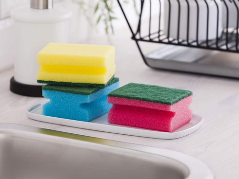 YORK 9.5X7X4.5 Cm-3 Non-Abrasive Cleaning Scouring Scrub Sponge for Kitchen Scratch Proof Kitchen Utensil Scrubber Pads