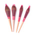 Honbay 100PCS Reusable Makeup Brush Protector Mesh Cover for Makeup Brushes, Paint Brushes, Handbag Tassels (Pink)