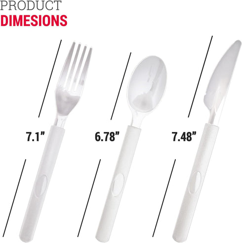 3X Heavy Duty Clear Plastic Spoons, Individually Wrapped, 100 Pack Disposable Spoons for Event Catering and Take Out