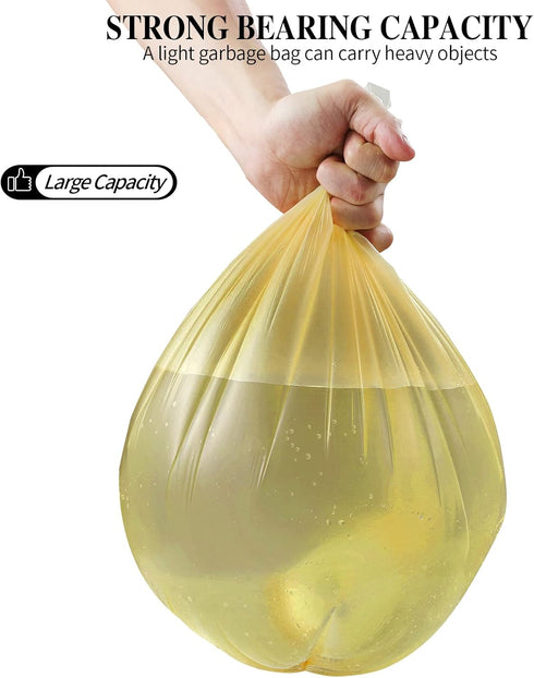 3 Rolls Small Trash Bags, 60 Counts Durable 4 Gallon Garbage Bags for Kitchen, Bathroom, Office (Gold)