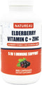 5 in 1 Elderberry Immune Support Supplement - Daily Boosters for Adults, 1000 mg Elderberry, Vitamin C, Zinc,