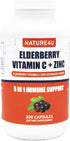 5 in 1 Elderberry Immune Support Supplement - Daily Boosters for Adults, 1000 mg Elderberry, Vitamin C, Zinc,