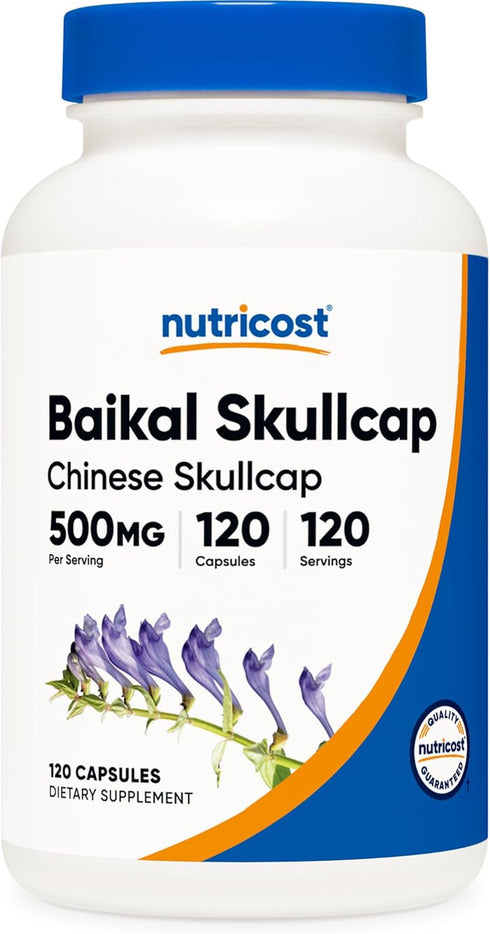 Nutricost Baikal Skullcap 500mg - 120 Vegetarian Capsules, Non-GMO, Gluten Free