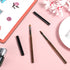 2pcs Nail Clean Up Brushes, Painting Brushes with Round & Angled Head for Nail Art Design (Tea Brown)