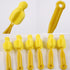 6 Pack Long Handle Bottle Nipple Cleaner Sponge Brush, BPA-Free Scrubber - Yellow