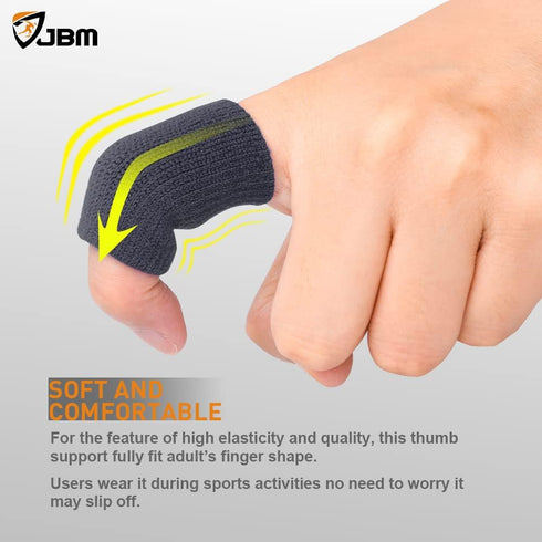 JBM Finger Sleeves 5 Pack, Sport Finger Brace Protector Compression Sleeve for Arthritis