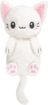 White Cat Microwavable Heating Pad, 1.5 lbs Unscented Plush Pillow for Women & Kids, Cute Hot & Cold Plushie