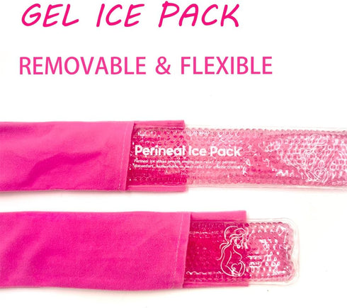Reusable Perineal Ice Packs for Postpartum & Hemorrhoid Pain Relief, Hot & Cold Pack for Women, 2 Ice Packs and 3