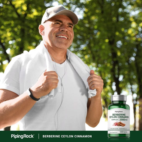 Piping Rock Berberine with Ceylon Cinnamon Complex, 2000 mg, 120 Vegetarian Capsules, Non-GMO, Gluten Free