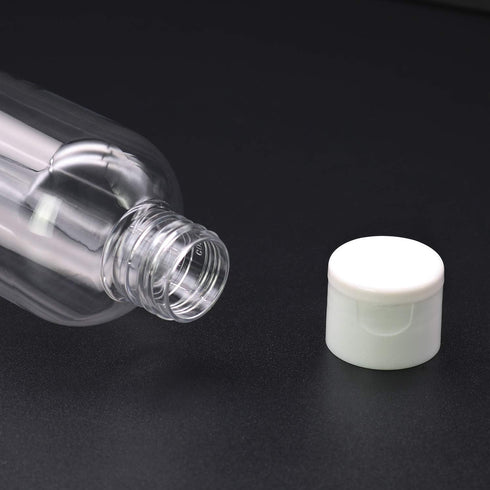 TRENDBOX 8oz/250ml Clear Bottles with Flip Cap Lid, BPA-Free Travel Containers for Shampoos and Lotions