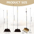 Broom and Dustpan Set, Heavy Dust Broom Combo for Home, Long Handle Dust Pan and Broom Set for Kitchen, Office, Beige