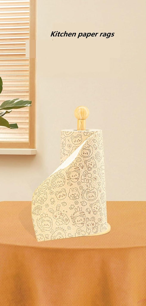 Reusable Bamboo Kitchen Paper Towels, Unbleached Bamboo Fiber, Thickened 4 Rolls, Hand Washable Only
