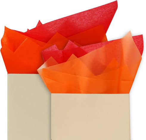Whaline 120 Sheet Assorted Tissue Paper - Red Orange Series Gift Wrapping Paper for DIY Birthday Autumn Wedding Holiday