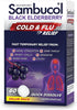 Sambucol Cold and Flu Relief Tablets - Homeopathic Cold Medicine for Adults, Black Elderberry, Zinc Cold Remedy