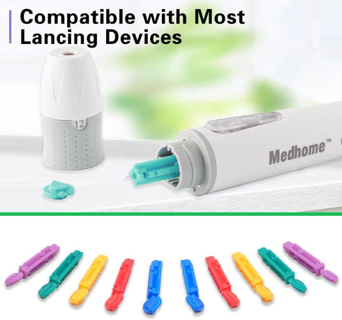 Blood Lancets, Single Use, 30 Gauge Twist Top for Diabetes Testing, Fits Most Lancing Devices, 310 Count per Box -
