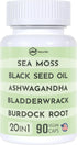 Black Seed Oil 3000mg Sea Moss 3000mg Ashwagandha 1000mg Turmeric 1000mg & Elderberry Manuka (90 Capsules Pack of 1)
