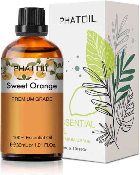 30ML Sweet Orange Essential Oil for Aromatherapy Diffusers, Humidifiers, DIY Candle and Soap Making