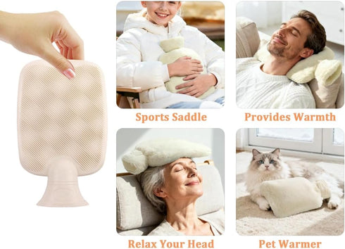 Hitopin 3 1 1L in Hot Water Bottle Pouch with Waist Cover, Warm Water Bag, Pouch with Soft Belt, Rubber Hot Water Bag