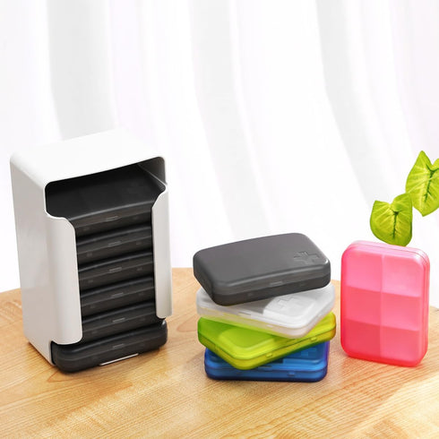 Set Travel-Friendly Pill Organizer for Daily Medicine Storage