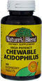 Nature's Blend Acidophilus Chewable, 100 Tablets, Raspberry Flavor, Pack of 2