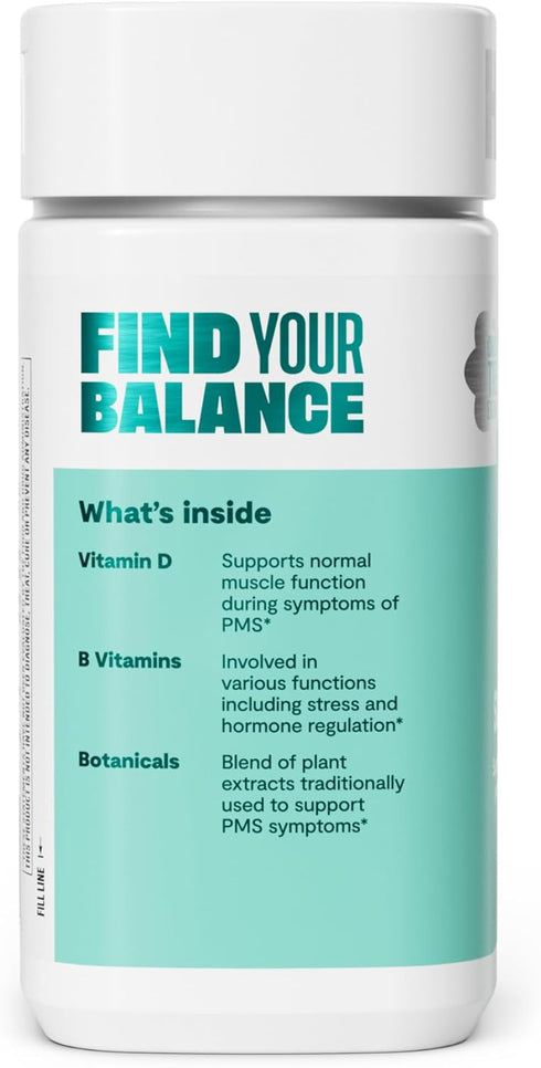 HABIT PMS Support Supplement for Women - 60 Capsules for Hormone Balance & Mood Support, Non-GMO.