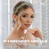 JEAIRTS Green Rhinestone Headband, Gold Leaf Wedding Headpiece, Bridal Crystal Hair Accessories for Women