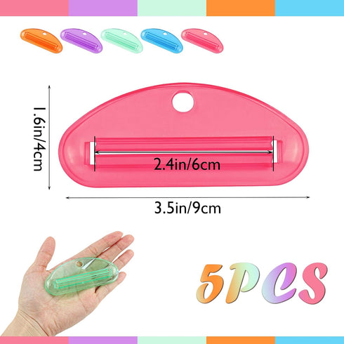 UPIQNG 5pcs Toothpaste Squeezer Plastic Tube Squeezers Tooth Effortless Paste Clip Holder Tool for Toothpaste Cream