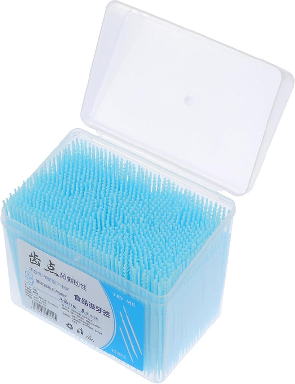 1060Pcs Double-Head Toothpicks - Disposable Plastic Toothpicks for Teeth Cleaning, Interdental Oral Care