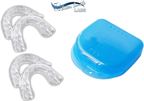 Whiter Smile Labs (4 Teeth Whitening Trays - BPA Free - Thin Moldable Mouth Trays Form Perfectly to Each Tooth Trays)