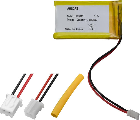 (2 Pack) 403048 Lipo Battery 3.7v 800mAh Replacement Batteries for Multiple Devices with PH 2.54 & PH 2.0 JST Connector