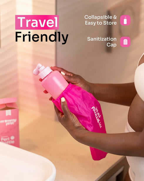 Mommy 12.2 OZ First Peri Bottle for Postpartum Care | Upside Down Bottle for Perineal Cleansing and Recovery | Portable